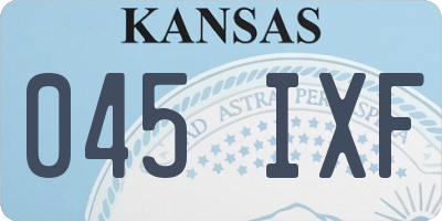 KS license plate 045IXF