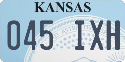 KS license plate 045IXH