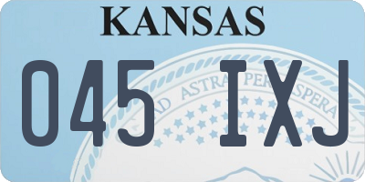 KS license plate 045IXJ