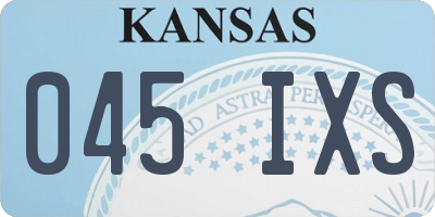 KS license plate 045IXS