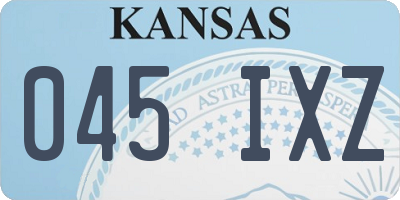 KS license plate 045IXZ