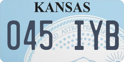 KS license plate 045IYB