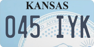 KS license plate 045IYK