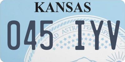 KS license plate 045IYV