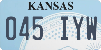 KS license plate 045IYW