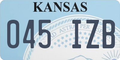 KS license plate 045IZB