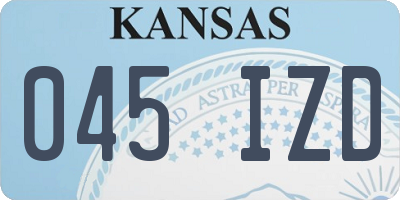 KS license plate 045IZD