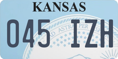KS license plate 045IZH