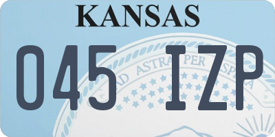 KS license plate 045IZP