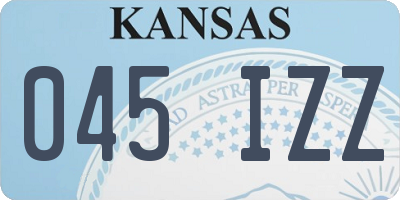 KS license plate 045IZZ