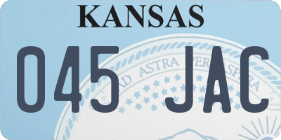 KS license plate 045JAC
