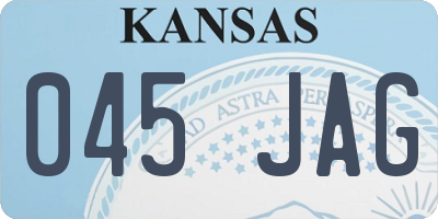KS license plate 045JAG