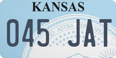 KS license plate 045JAT