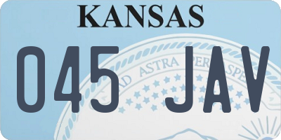 KS license plate 045JAV