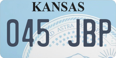 KS license plate 045JBP