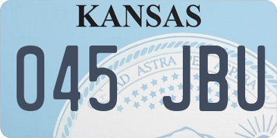 KS license plate 045JBU