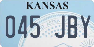 KS license plate 045JBY