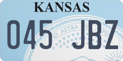 KS license plate 045JBZ