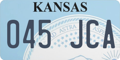 KS license plate 045JCA