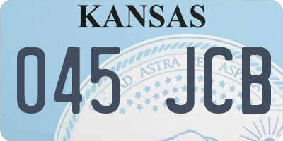 KS license plate 045JCB