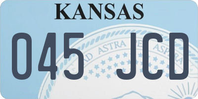 KS license plate 045JCD
