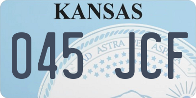 KS license plate 045JCF