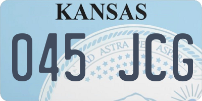KS license plate 045JCG