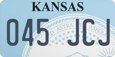 KS license plate 045JCJ
