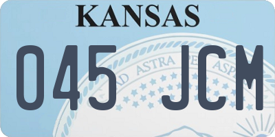 KS license plate 045JCM