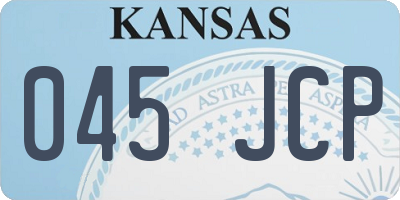 KS license plate 045JCP