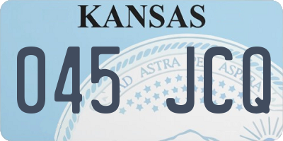 KS license plate 045JCQ