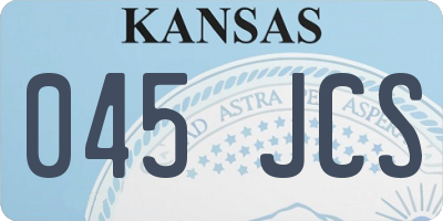 KS license plate 045JCS