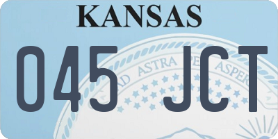 KS license plate 045JCT
