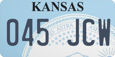 KS license plate 045JCW