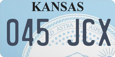 KS license plate 045JCX