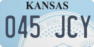 KS license plate 045JCY
