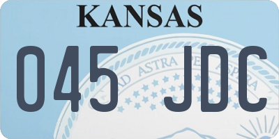 KS license plate 045JDC