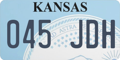 KS license plate 045JDH