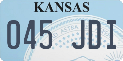 KS license plate 045JDI