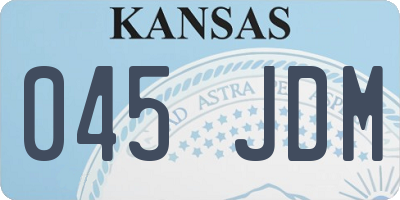 KS license plate 045JDM