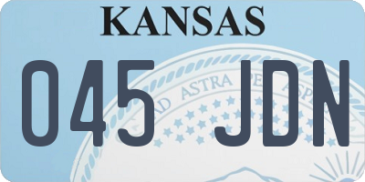 KS license plate 045JDN