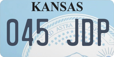 KS license plate 045JDP