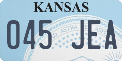 KS license plate 045JEA