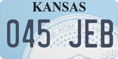 KS license plate 045JEB