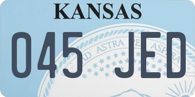 KS license plate 045JED