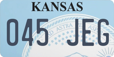 KS license plate 045JEG