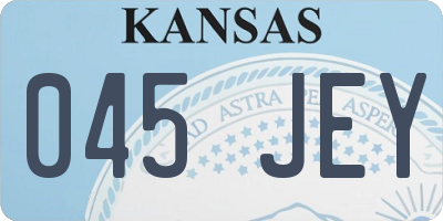 KS license plate 045JEY