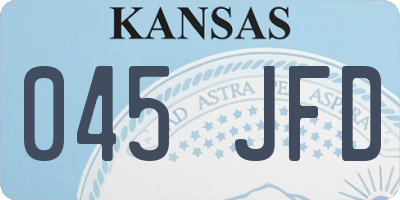 KS license plate 045JFD