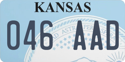 KS license plate 046AAD