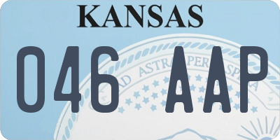 KS license plate 046AAP